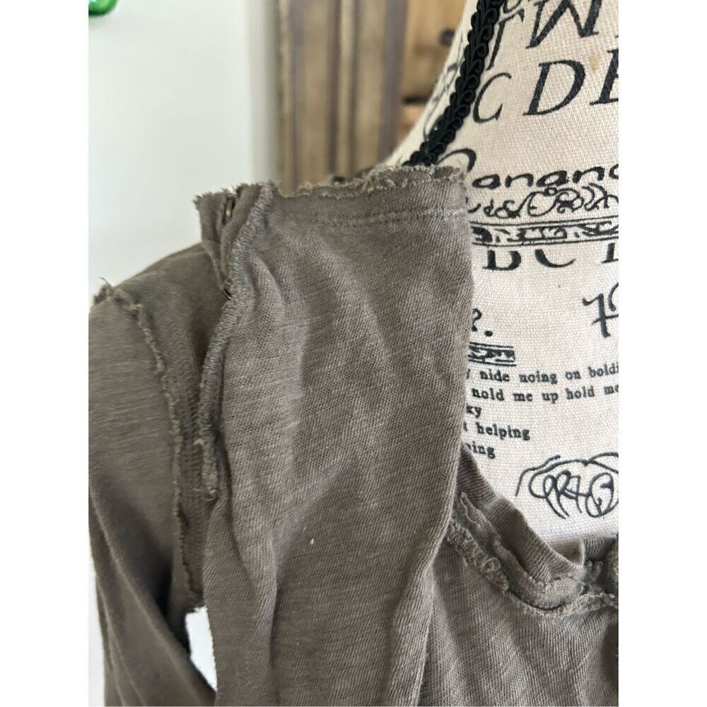 Free People Hazy Day Distressed Henley - Picture 5 of 8